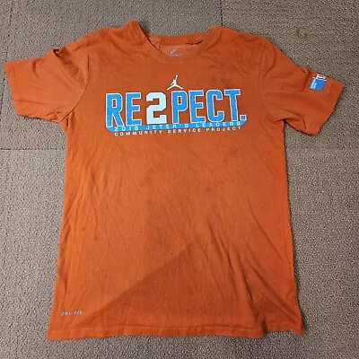 Stains* Jeter's Leaders Respect 2018 Nike Adult T-Shirt Medium Orange #2 N7a • $14.99