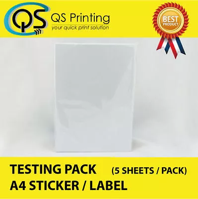 A4 Sticker / Label Testing Pack (5 Sheets / Pack ) • $5