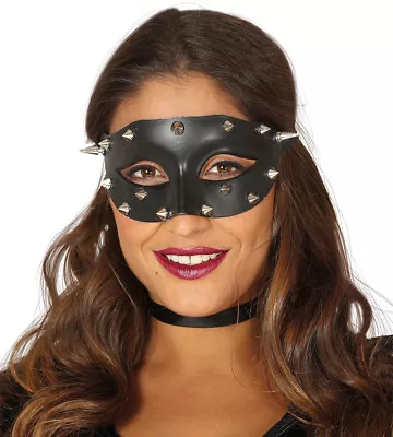 Spikey Studded Masquerade Mask Face Mask Venetian Fancy Dress Punk Steampunk • £6.99