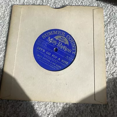 Summer County 7 Vinyl Single Promo Mary Poppins Lets Go Fly A Kite 1965 W Disney • £5