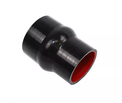 4-Ply Reinforced 2.5  To 2.75  ID Hump Reducer Coupler Silicone Hose BLACK • $13