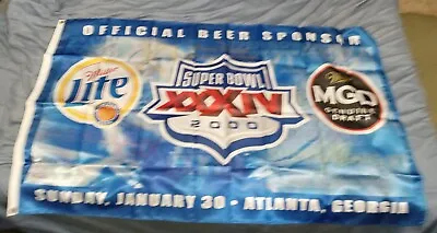 Miller Lite Beer Superbowl XXXIV 60x34 2000 In ATL Rams Vs Titans New I Open Pic • $39.99