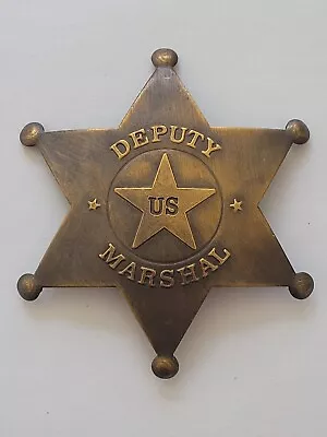 Collectable Western Badge - Old West Solid Badge 3  Badge - Deputy US Marshal • $11.65