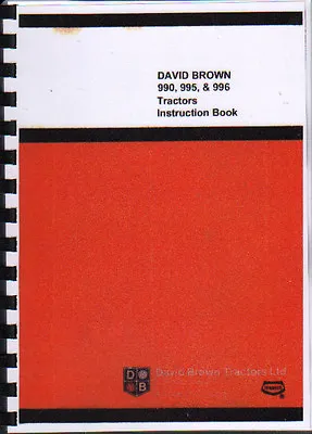 £16 • Buy David Brown 990/995/996 Tractor Instruction Manual