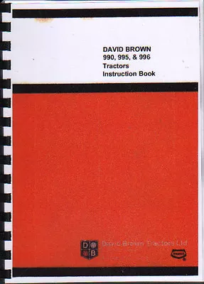 £16 • Buy David Brown 990/995/996 Tractor Instruction Manual