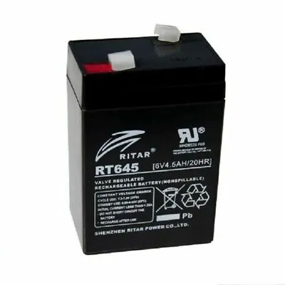 £10.95 • Buy HKbil 3FM4.5 6V 4.5Ah Sealed Lead Acid Replacement RITAR Battery