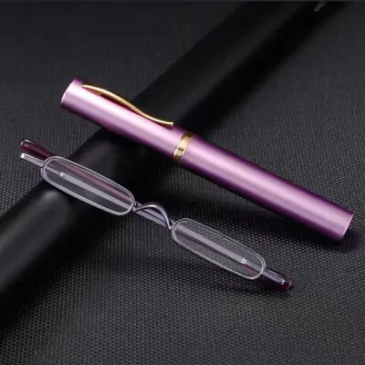 Slim Mini Reading Glasses Pocket Retro Metal Readers With Case +1.0~+4.0 *US • $5.34