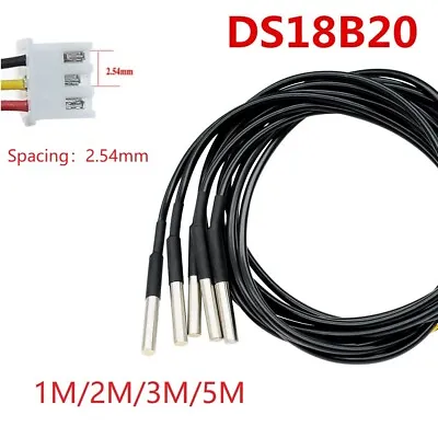 Waterproof DS18B20 Temperature Sensor Thermal Probe+Terminal Connector • $5.83