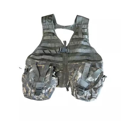 5pc Fighting Load Carrier W/ 2 MOLLE II General Purpose Pouches ACU UCP US ARMY • $18.99