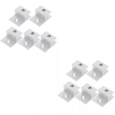  10 Pcs Adjustable Stand Heavy Duty Shelving Glass Clip Mirror • £12.55