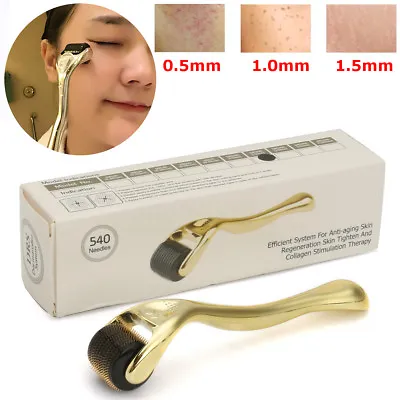 $34.90 • Buy 0.5-1.5mm 540 Titanium Derma Microneedle DR Roller Anti Ageing Micro Needle Skin