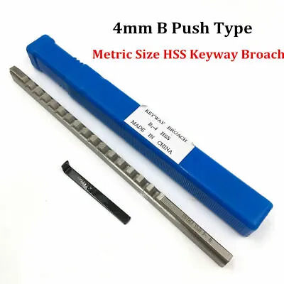 £23.97 • Buy 4mm B Push Type Keyway Broach Cutter Involute Spline CNC Machine Cutting Tool 