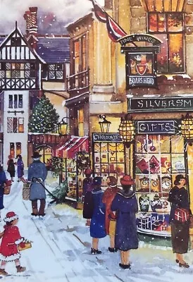 PACK OF 5 CHARITY CHRISTMAS CARD ~ CHRISTMAS STREET SCENE ~ Please See Descr • £2.95