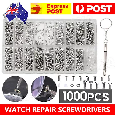 1000PCS Tiny Repair Screws Nuts Screwdriver Kit Set For Eyeglass Glasses Watch • $7.45