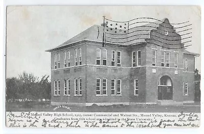 Public High School Mound Valley Kansas; Labette County History Postcard % • $8