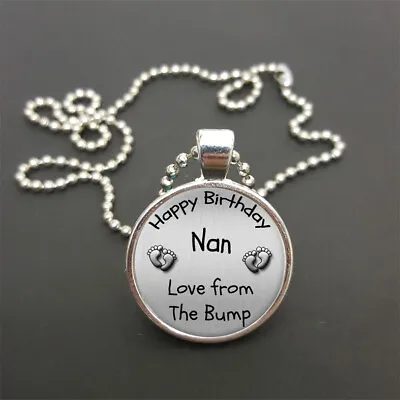 Happy Birthday Nan Love From Bump Pendant On 18  Ball Chain Necklace Gift N244 • £5.75