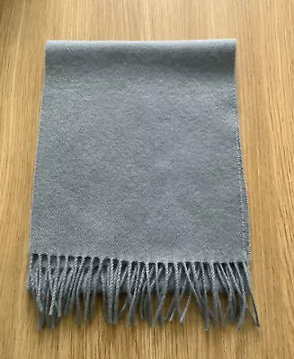 Vintage Sammy Lambswool Mans Scarf /Blue / Fringe/ Classic  • £6