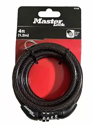 Master Lock 8143D Combination Bike Lock 4 Ft Long Black • $9.99