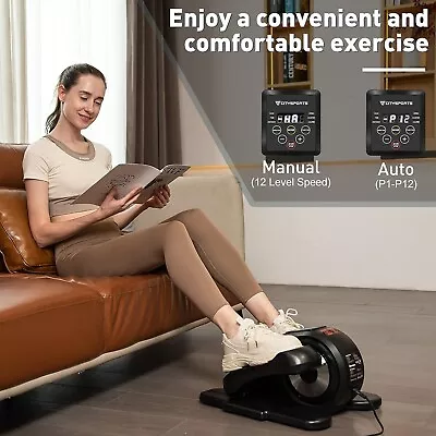 CITYSPORTS Mini Electric Elliptical Under Desk Bike Pedal Exercise Machine Home • $129.99