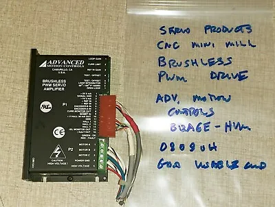 Servo Products CNC Mini-Mill Spindle Motor Drive Advanced Motion Control 0808OH  • $50