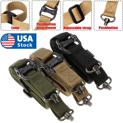 Retro Adjust Tactical Quick Detach QD 1 Or 2Point Multi Mission 1.2  Rifle Sling • $10.59