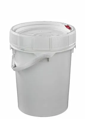 Screw Top Bucket - 5 Gallon With White Lid -  Heavy Duty 90 Mil - LID INCLUDED • $40