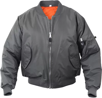 Rothco MA-1 Flight Jacket Tactical Bomber Coat Reversible Orange MA1 Air Force • $57.99