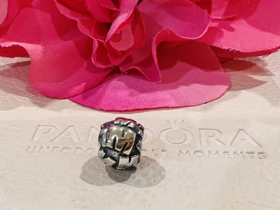 $79 • Buy Pandora Two Tone Silver 14k Gold Initial Charm Letter M 790298 Retired Ball