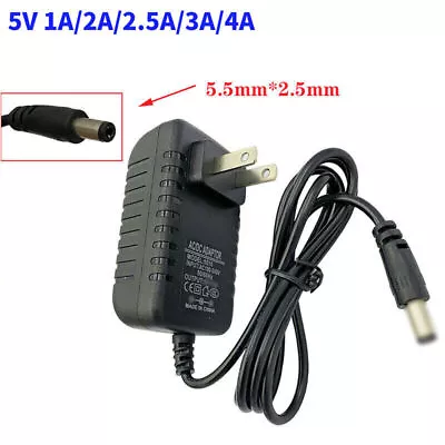 5V 1A/2A/2.5A/3A/4A DC Power Supply Charger Adapter ID/OD 2.5mm X 5.5mm Center • £4.50