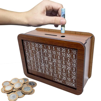 Wooden Piggy Bank For Kids Boys Girls Money Ban Saving Coin Bank Box Gift • $17.97