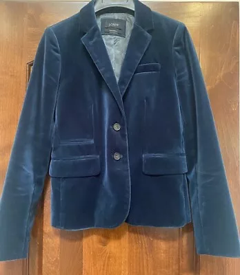 J. Crew Schoolboy Dark Teal Velvet Blazer Possibly A Sz O Tag Missing VGUC • $30