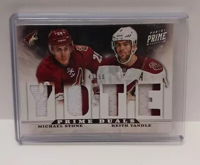 2012-13 Panini Prime Dual Jerseys Prime #34 Michael Stone / Keith Yandle 43/50 • $11.03