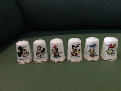 £12 • Buy Set Of Birchcroft Bone China Of Great Britain Disney Thimbles - Used