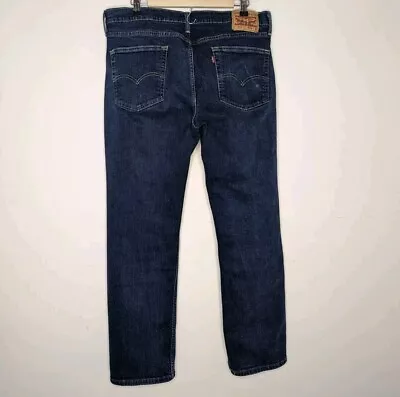 Levis 514 Straight Jeans Mens 36x32 Dark Wash Blue Denim Casual Comfort • $26.99