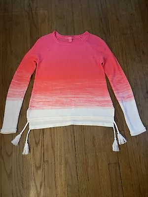 $39.95 • Buy Lilly Pulitzer Bright Pink Ombre Jody Sweater White Size Extra Small EUC