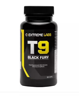 T9 BLACK FURY Stimulant Fat Burner 90 Caps Strong Fat Burner Pills • £18.79