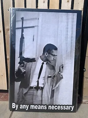 Malcolm X Machine Gun At Window 1960s Civil Rights Wall Art Poster Print • £9.49