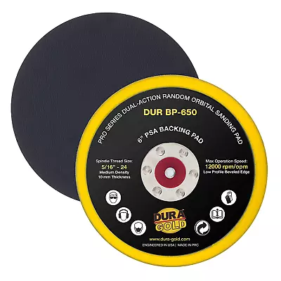 Dura-Gold Pro Series 6  PSA DA Sander Backing Plate Pad - Flexible Low Profile E • $16.14