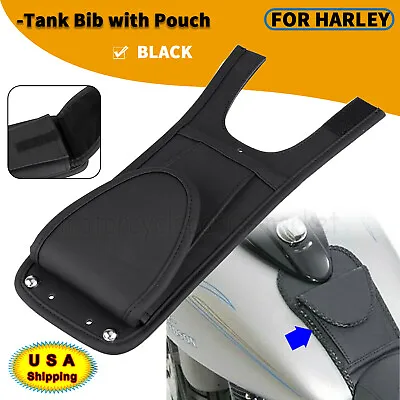 Motorcycle Tank Bib W/ Pouch For Harley Softail Heritage FLSTC FXST Fatboy FLSTF • $42.98