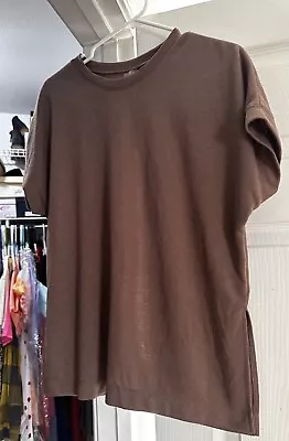 Mono B Brown Dolman Sleeved Oversized French Terry Shirt Small Worn 1x • $9.99