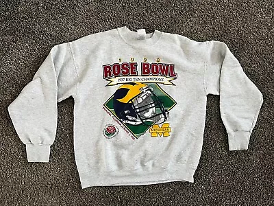 Vintage Sweatshirt 1998 Rose Bowl Michigan 1997 Big Ten Champions Mens Large EUC • $80