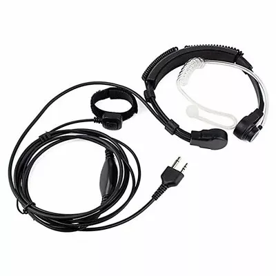 Military Throat Microphone Headset Earpiece Mic PTT For Midland G5 G7 G9 Walkie • $18.42