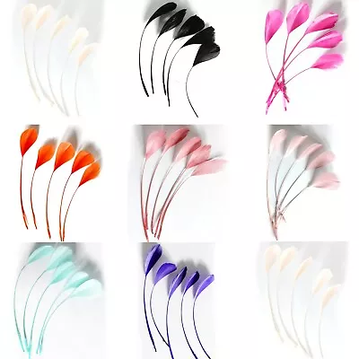 Stripped Coque Diamond Feathers - Long - Millinery Fascinator - Choose Quantity • £1.98