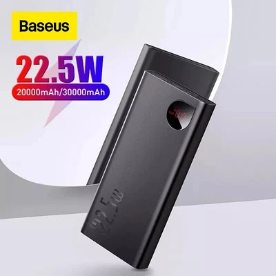 $40.99 • Buy Baseus Power Bank 22.5W 30000mAh Portable Battery Powerbank Type C USB Charger
