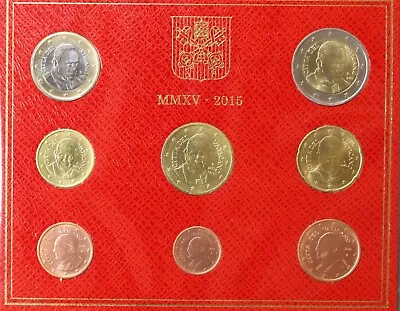 2015 Vatican Brilliant Uncirculated 8 Coins Annual Coin Set In Blister • $50