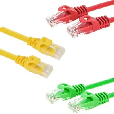 $3.95 • Buy Cat6 Ethernet Internet LAN Network Cable Modem Router Green Red Yellow Lot