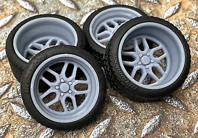 1/24 Scale:  21/20 Inch Weld Laguna Wheels With Wide Rear Street Tires; Resin • $16.99