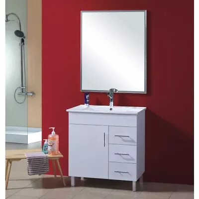 ROMA  T-BAR HANDLE SERIES 750mm Slim China Top Vanity Unit With Legs • $379