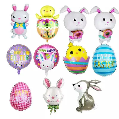 Rabbit Easter Foil Helium Balloon Bunny Carrot Birthday Party Decoration Supply • £3.75