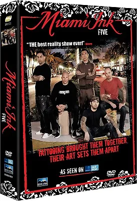 Miami Ink Complete Series Five [3 Disc Dvd Box Set] *new & Sealed*👌 • £8.99